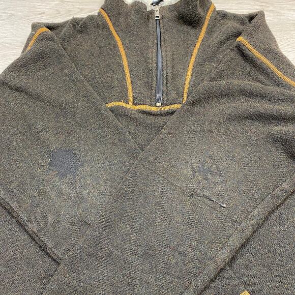 Kuhl Alpaca Fleece Acrylic 1/4 Zip Oversized Sweater Women's  L Gorpcore - Picture 10 of 11